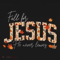 Autumn Christian Thanksgiving Fall For Jesus He Never Leaves Baby Bodysuit thumb 2