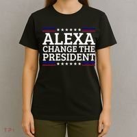 Alexa Change The President Funny Political Impeach 46 T-Shirt thumb 4