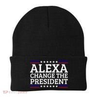 Alexa Change The President Funny Political Impeach 46 Beanie thumb 0