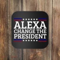 Alexa Change The President Funny Political Impeach 46 Coaster thumb 0