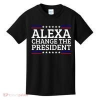 Alexa Change The President Funny Political Impeach 46 Kids T-Shirt thumb 0