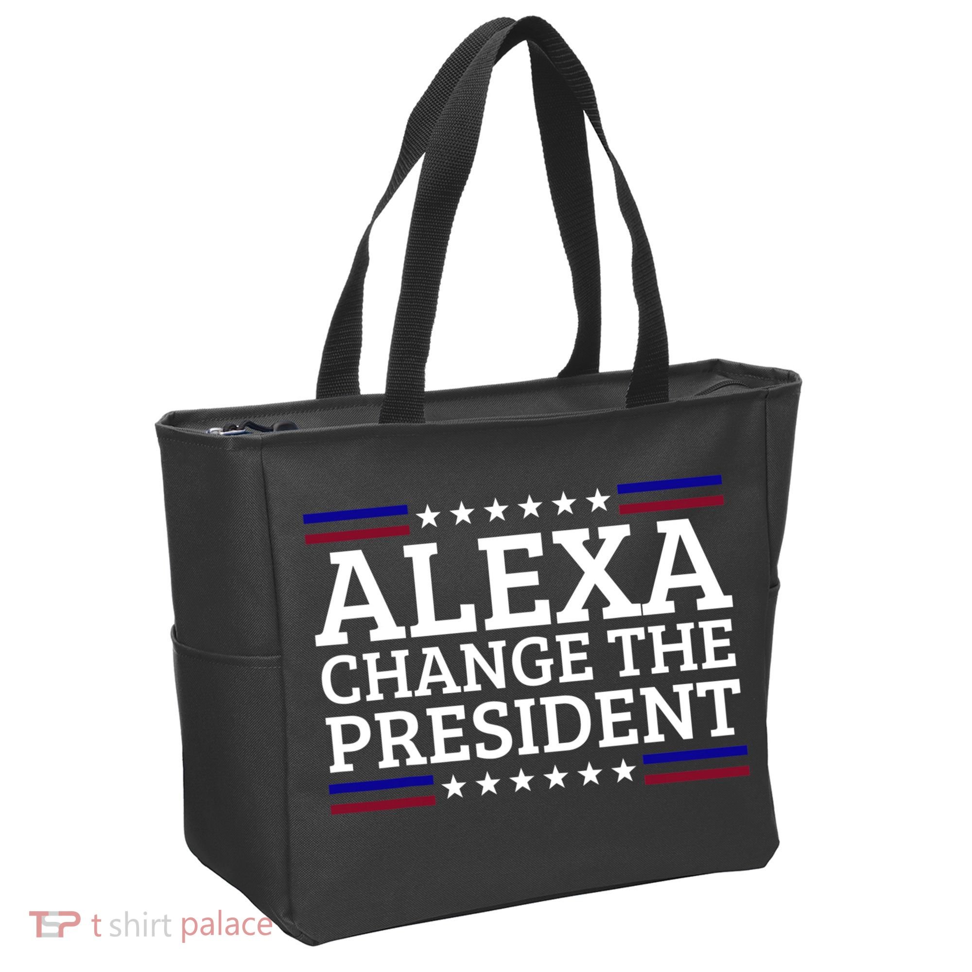 Alexa Change The President Funny Political Impeach 46 Tote Bag