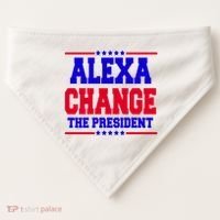 Alexa Change The President Funny Elections USA-Made Doggie Bandana thumb 0