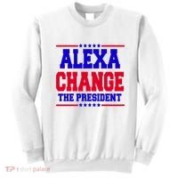 Alexa Change The President Funny Elections Sweatshirt thumb 0