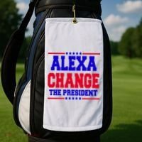 Alexa Change The President Funny Elections Golf Towel thumb 2