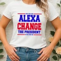 Alexa Change The President Funny Elections Women's T-Shirt thumb 2