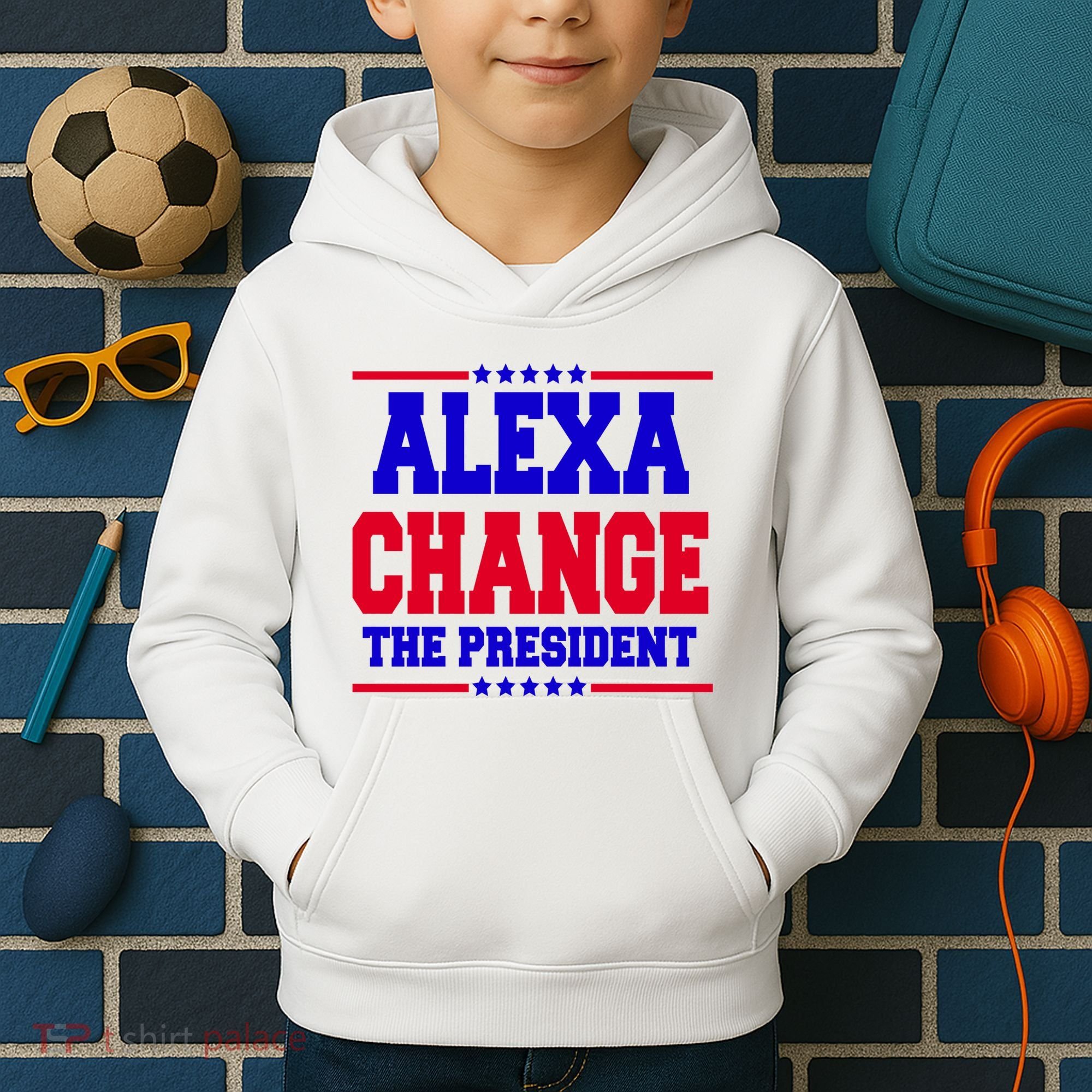 Alexa Change The President Funny Elections Kids Hoodie