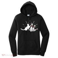 Alley Cat Tipping Pins Funny Bowling Women's Hoodie thumb 0
