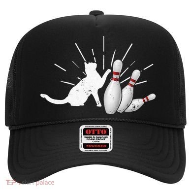 Alley Cat Tipping Pins Funny Bowling Hat