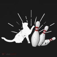 Alley Cat Tipping Pins Funny Bowling Visor thumb 3