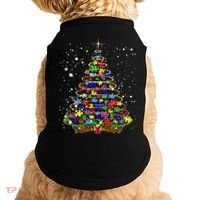 Autism Christmas Tree Lights Xmas Cute Xmas Autism Awareness Doggie Tank thumb 0