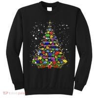 Autism Christmas Tree Lights Xmas Cute Xmas Autism Awareness Sweatshirt thumb 0