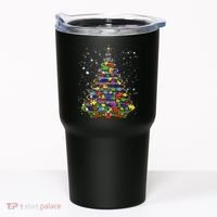 Autism Christmas Tree Lights Xmas Cute Xmas Autism Awareness Tumbler thumb 0