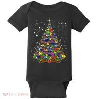 Autism Christmas Tree Lights Xmas Cute Xmas Autism Awareness Baby Bodysuit thumb 0