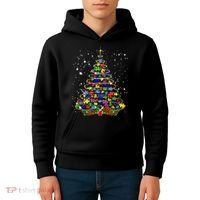 Autism Christmas Tree Lights Xmas Cute Xmas Autism Awareness Kids Hoodie thumb 4