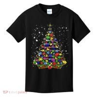 Autism Christmas Tree Lights Xmas Cute Xmas Autism Awareness Kids T-Shirt thumb 0