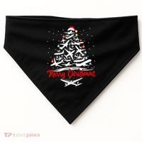 Airplane Christmas Tree USA-Made Doggie Bandana thumb 0