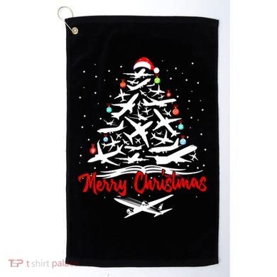 Airplane Christmas Tree Golf Towel