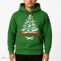 Airplane Christmas Tree Hoodie thumb 2