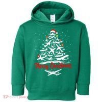 Airplane Christmas Tree Toddler Hoodie thumb 0