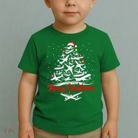 Airplane Christmas Tree Toddler T-Shirt thumb 2