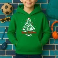 Airplane Christmas Tree Kids Hoodie thumb 2
