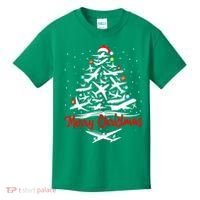 Airplane Christmas Tree Kids T-Shirt thumb 0