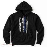 Alabama Cop Thin Blue Line Leo Police American Flag Hoodie thumb 0
