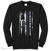 Alabama Cop Thin Blue Line Leo Police American Flag Sweatshirt thumb 0