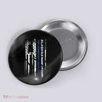 Alabama Cop Thin Blue Line Leo Police American Flag Button thumb 0