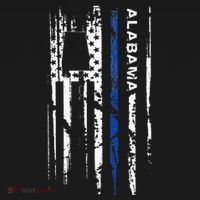 Alabama Cop Thin Blue Line Leo Police American Flag Women's Hoodie thumb 2
