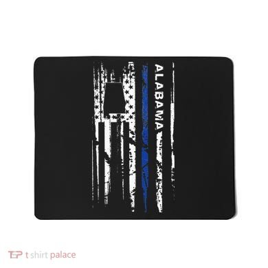 Alabama Cop Thin Blue Line Leo Police American Flag Mousepad