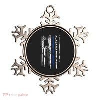 Alabama Cop Thin Blue Line Leo Police American Flag Ornament thumb 0