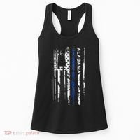 Alabama Cop Thin Blue Line Leo Police American Flag Women's Tank Top thumb 0