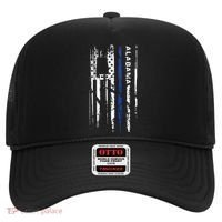 Alabama Cop Thin Blue Line Leo Police American Flag Hat thumb 0