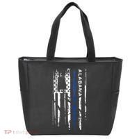 Alabama Cop Thin Blue Line Leo Police American Flag Tote Bag thumb 0