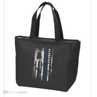 Alabama Cop Thin Blue Line Leo Police American Flag Tote Bag thumb 3