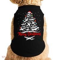 Airplane Christmas Tree Great Funny Gift Doggie Tank thumb 0