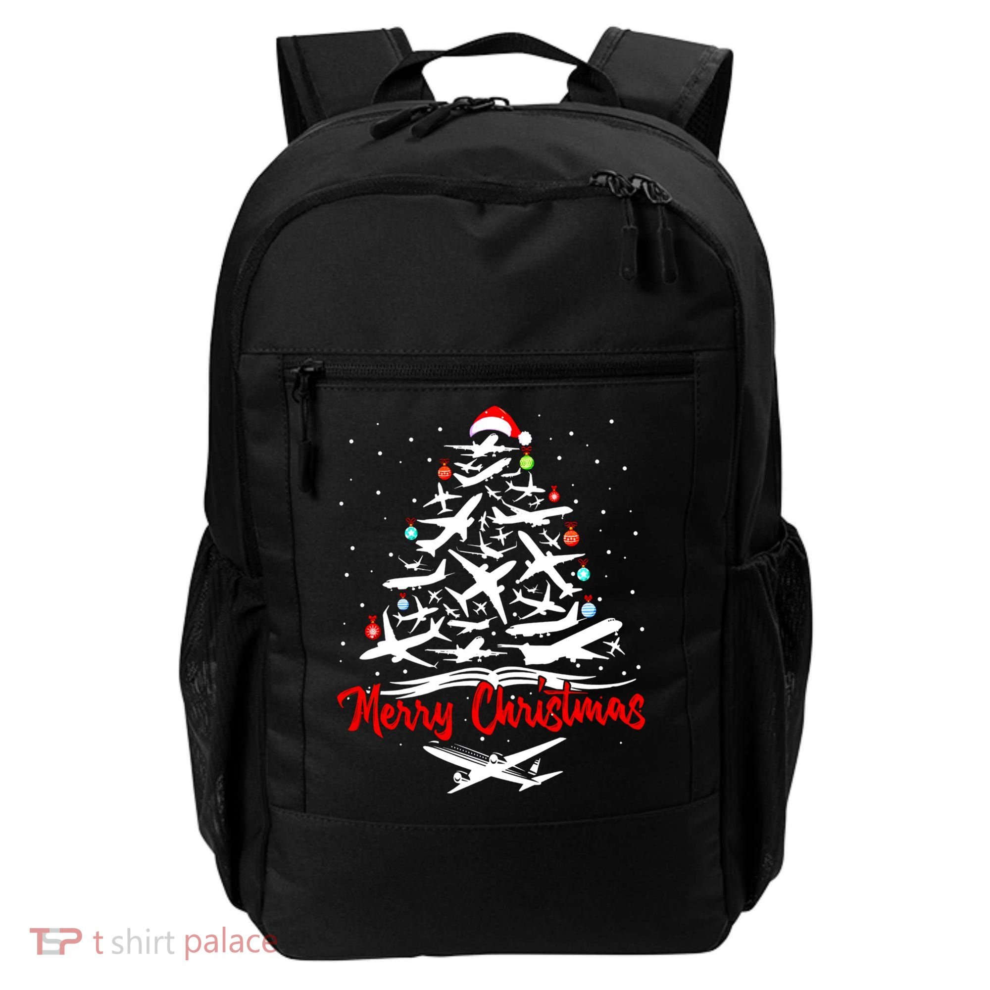 Airplane Christmas Tree Great Funny Gift Backpack