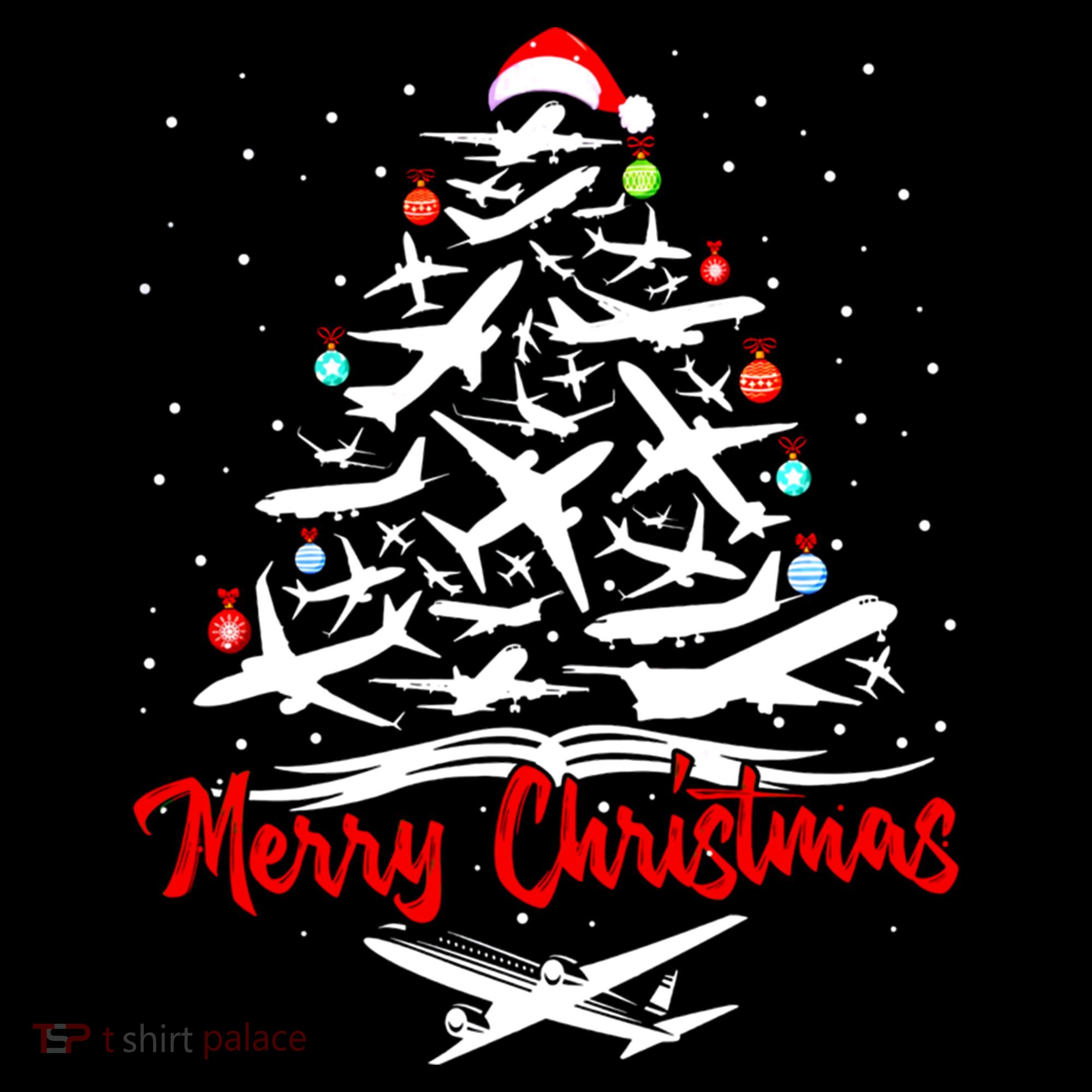 Airplane Christmas Tree Great Funny Gift Bucket Hat