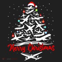 Airplane Christmas Tree Great Funny Gift Beanie thumb 2