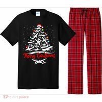 Airplane Christmas Tree Great Funny Gift Pajama Set thumb 0