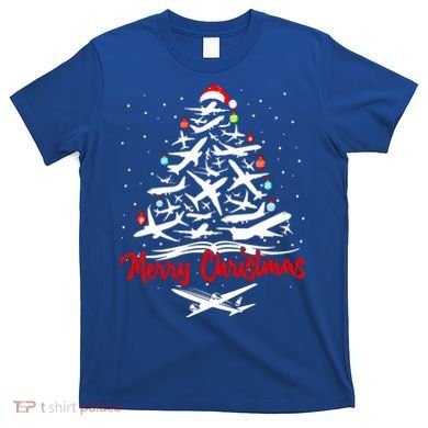 Airplane Christmas Tree Great Funny Gift T-Shirt