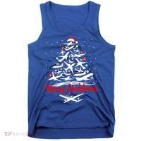 Airplane Christmas Tree Great Funny Gift Tank Top thumb 0