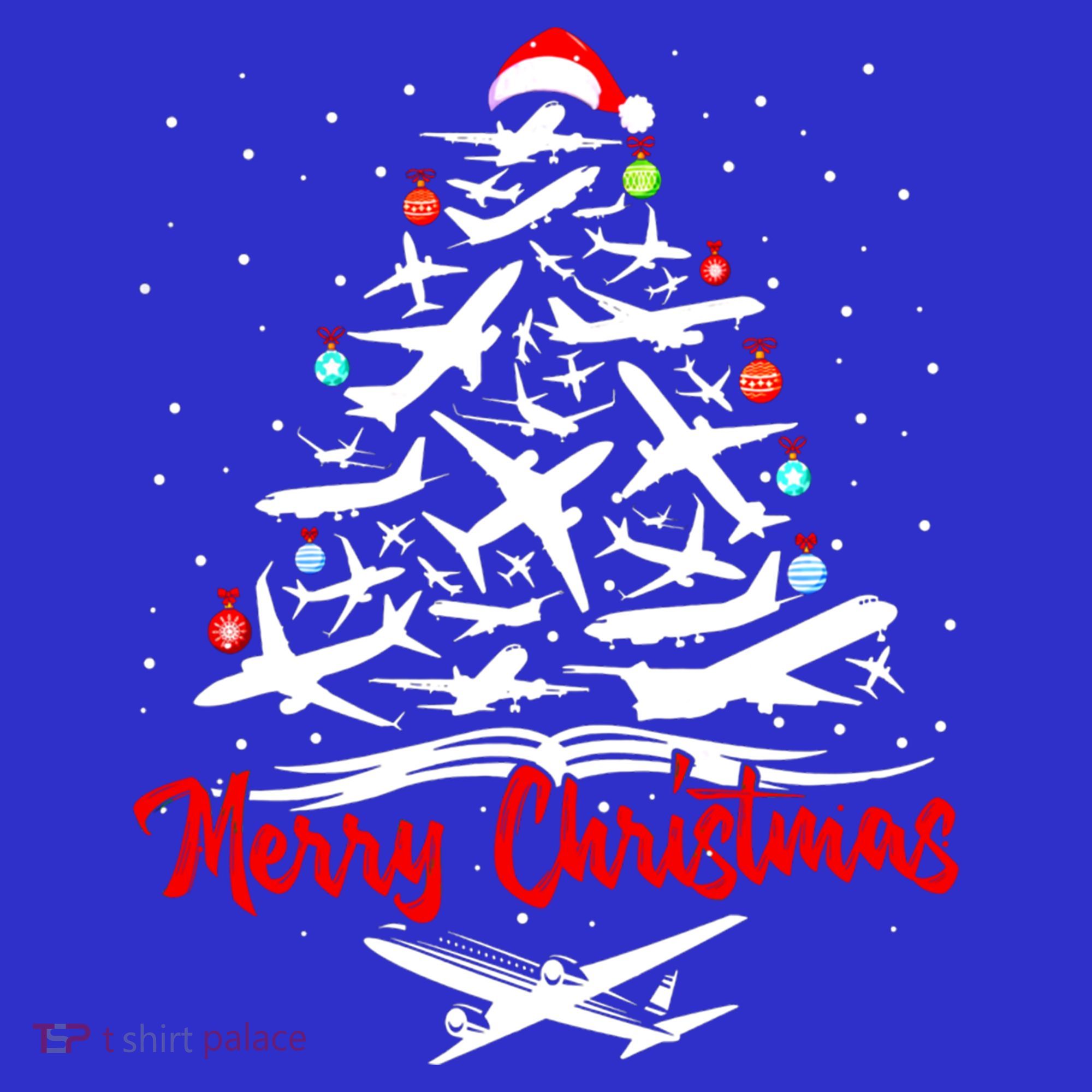 Airplane Christmas Tree Great Funny Gift Kids Sweatshirt