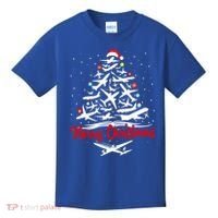 Airplane Christmas Tree Great Funny Gift Kids T-Shirt thumb 0