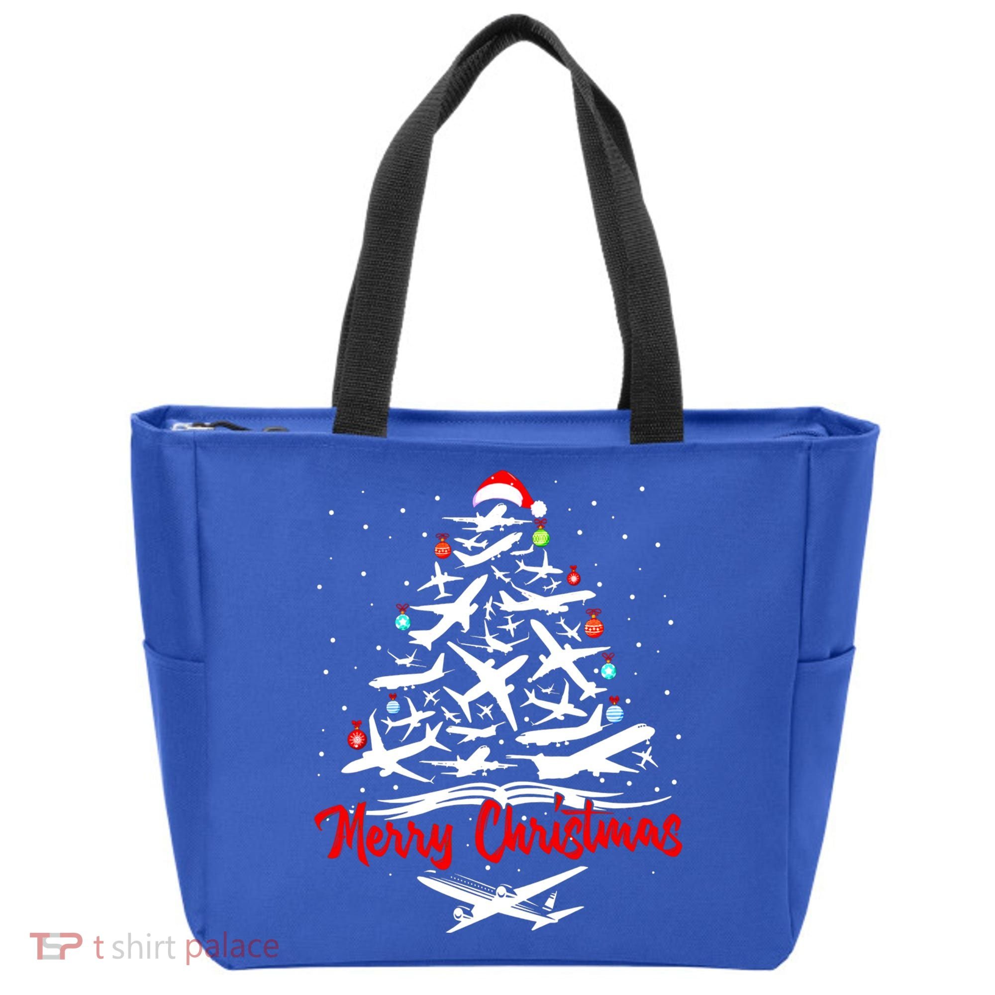 Airplane Christmas Tree Great Funny Gift Tote Bag