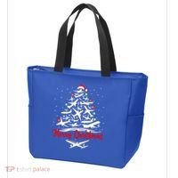 Airplane Christmas Tree Great Funny Gift Tote Bag thumb 3