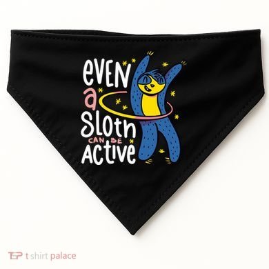 Active Sloth Funny USA-Made Doggie Bandana