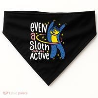 Active Sloth Funny USA-Made Doggie Bandana thumb 0